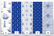 Vintage Nautical Pattern Bundle, a Pattern Graphic by PATTERNS etc. (Thumbnail 6 of 7)