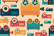 Retro media seamless pattern set, a Pattern Graphic by Yury Velikanov (Thumbnail 5 of 5)