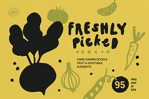 Fruit & Vegetable Illustrations, a Food Illustration by happpydesign