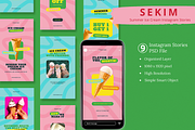 Summer Ice Cream Instagram & Canva, a Social Media Template by Attype (Thumbnail 1 of 4)