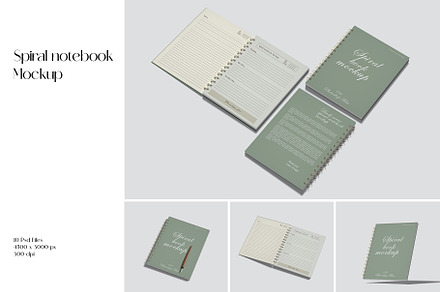 Spiral Notebook Mockup