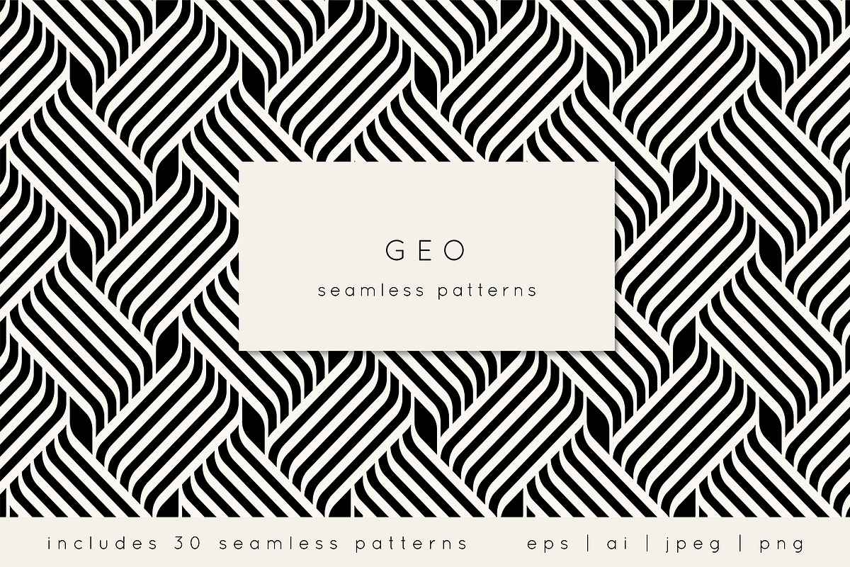 GEO | Seamless Patterns Set, a Pattern Graphic by Curly_Pat (Photo 1 of 9)
