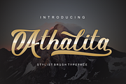 Athalita Brush Script Font, a Script Font by SHEILLA (Thumbnail 1 of 15)