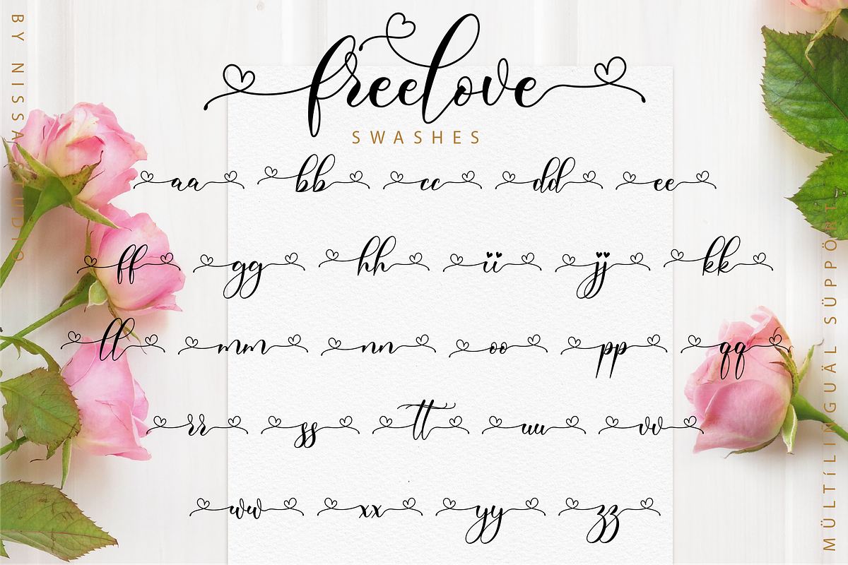 Freelove // Lovely Script Font, a Script Font by Nissa Studio (Photo 12 of 12)