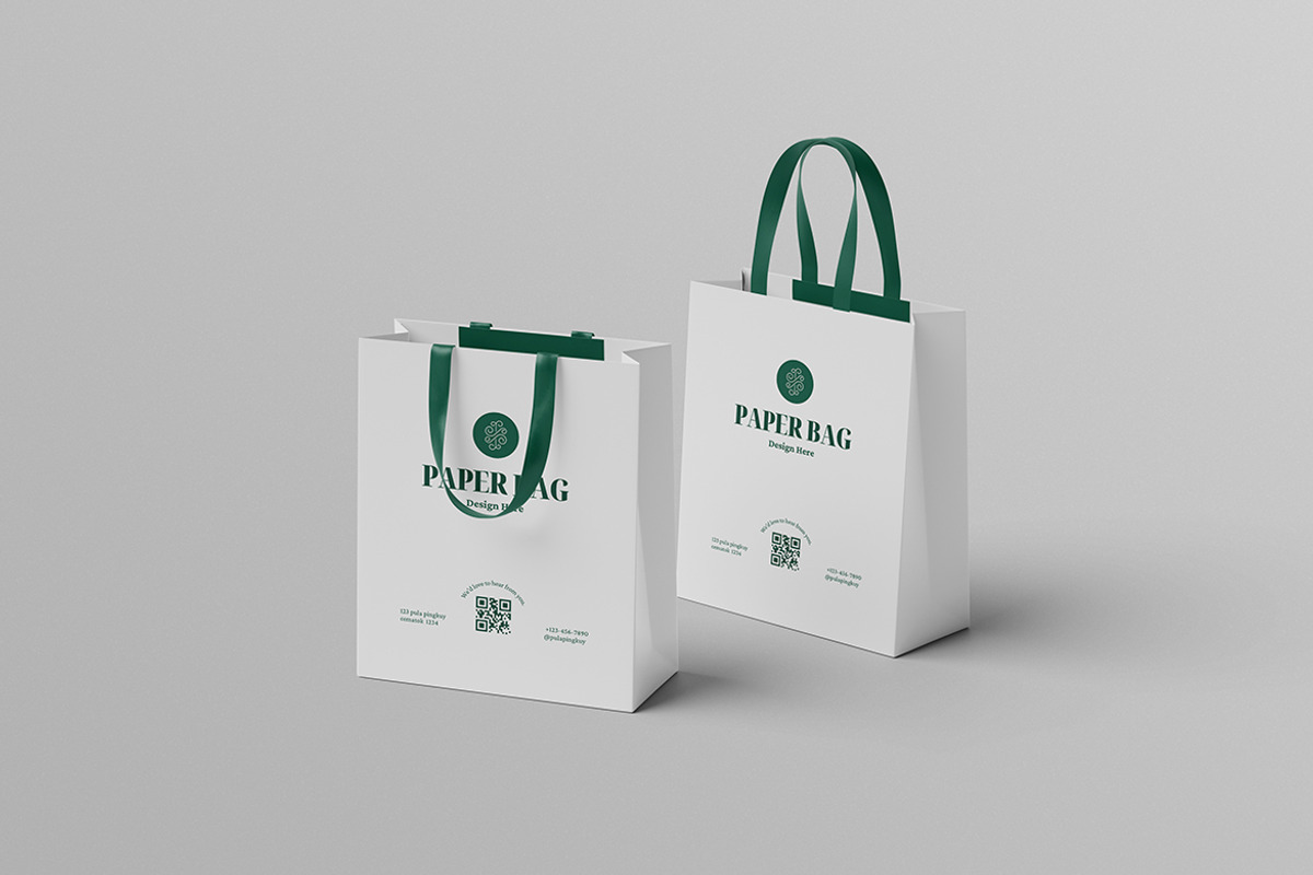 Paper Bag Mockup, a Packaging Mockup by Pikachudesign (Photo 4 of 5)