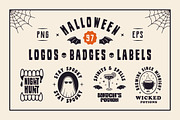 Vintage Halloween Emblems - 97 Logos, an Object Graphic by DenysHolovatiuk (Thumbnail 1 of 9)