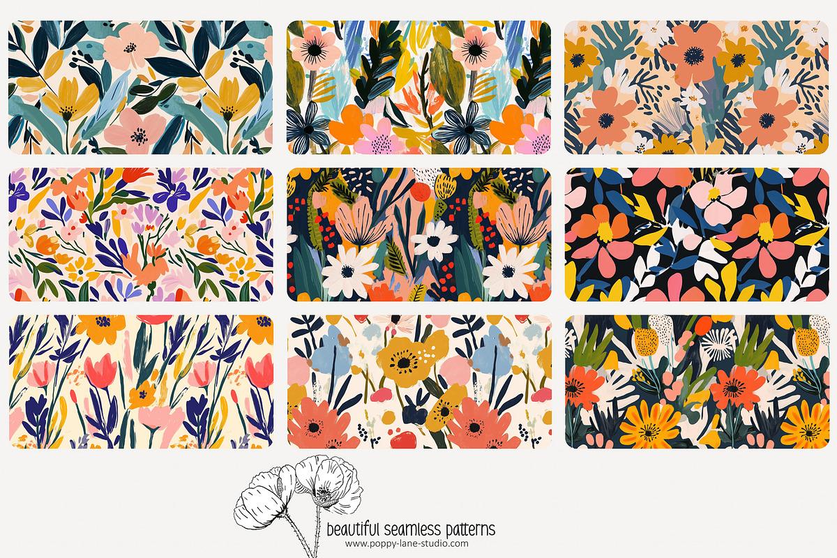 70 artistic floral seamless pattern, a Pattern Graphic by Poppy Lane Studio
