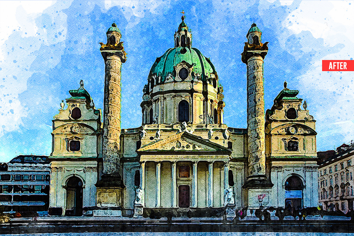 Pure Watercolor Photoshop Action, an Action Add-On by Design Forest (Photo 29 of 32)