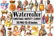 Christmas Nativity Clipart, an Illustration by Design Market (Thumbnail 1 of 3)