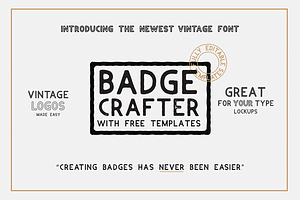 BADGE CRAFTER Font LOGO Templates