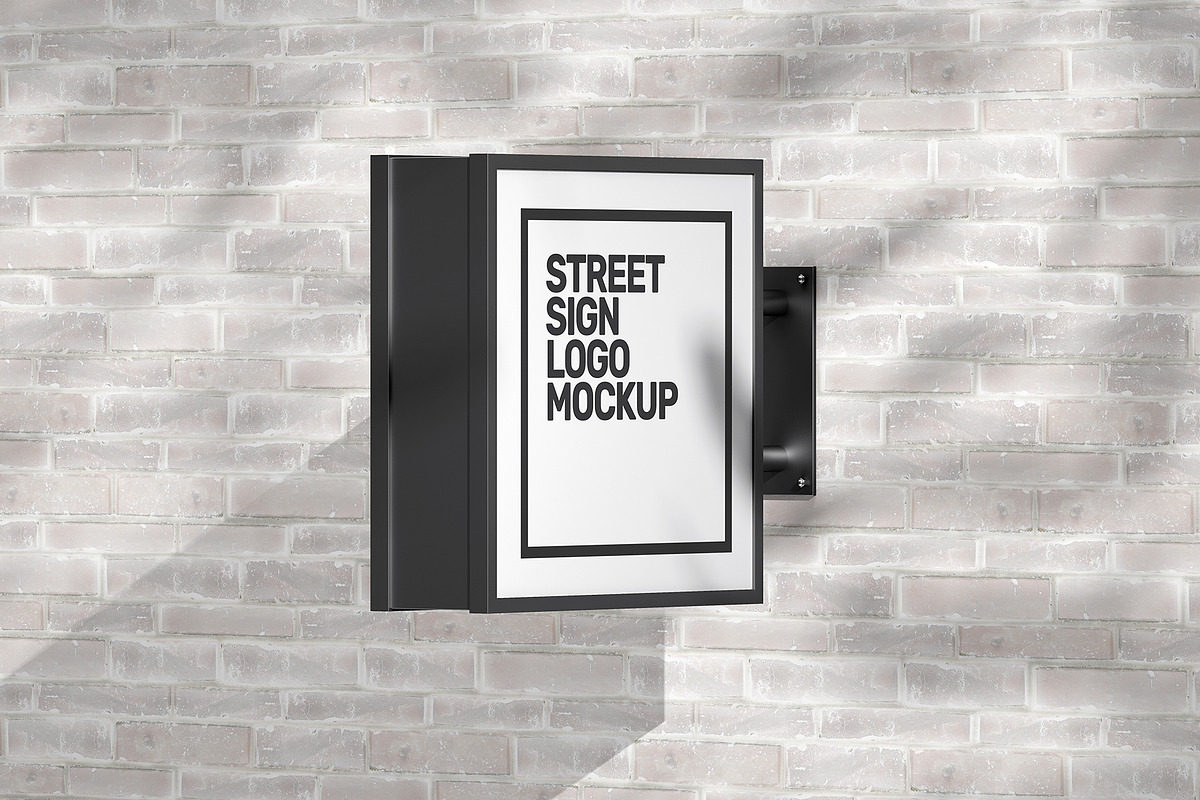 Street Sign Mockup (32 PSD Scenes), an Advertising Mockup by Traint (Photo 36 of 50)