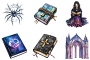 Watercolor Gothic Planner Lover, an Illustration by Designking (Thumbnail 2 of 5)