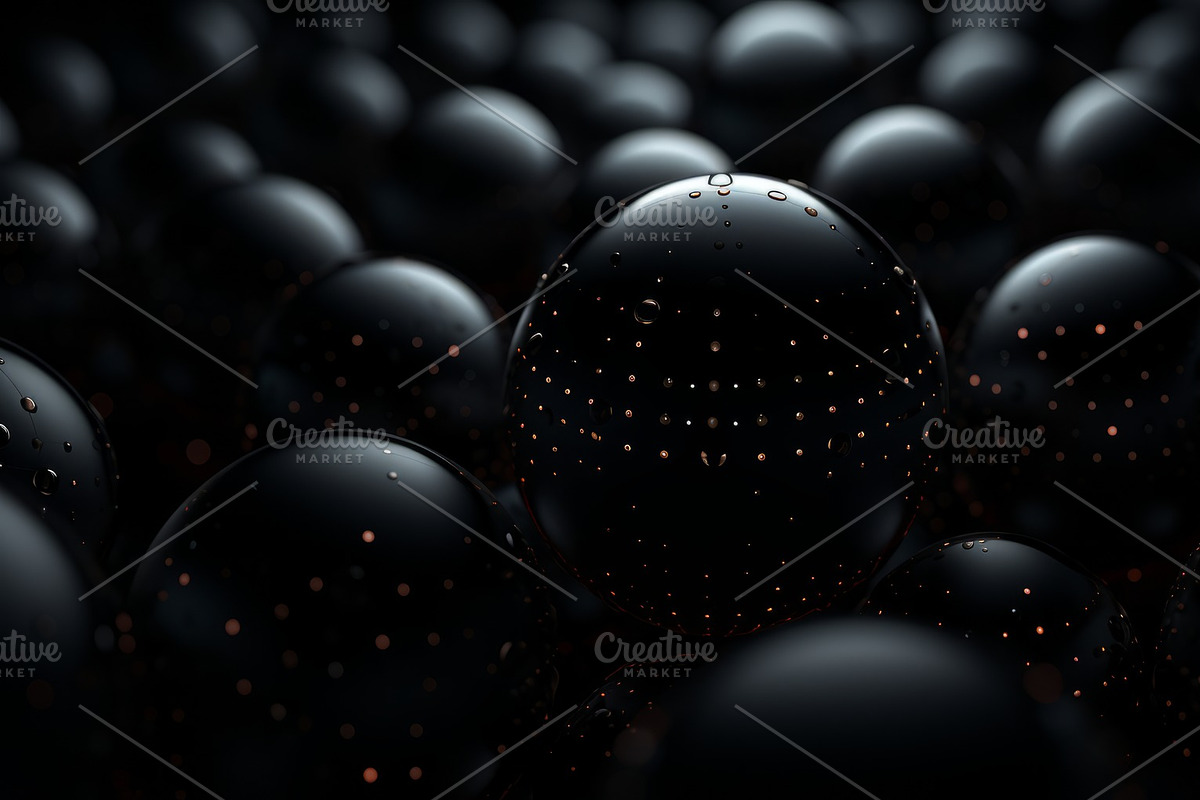 41 Black spheres illustrations, an Object Illustration by Handmadefont (Photo 10 of 41)