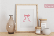 Pink Coquette Bows Watercolor Clipar, a Decorative Illustration by creationsbyapuruh (Thumbnail 6 of 7)