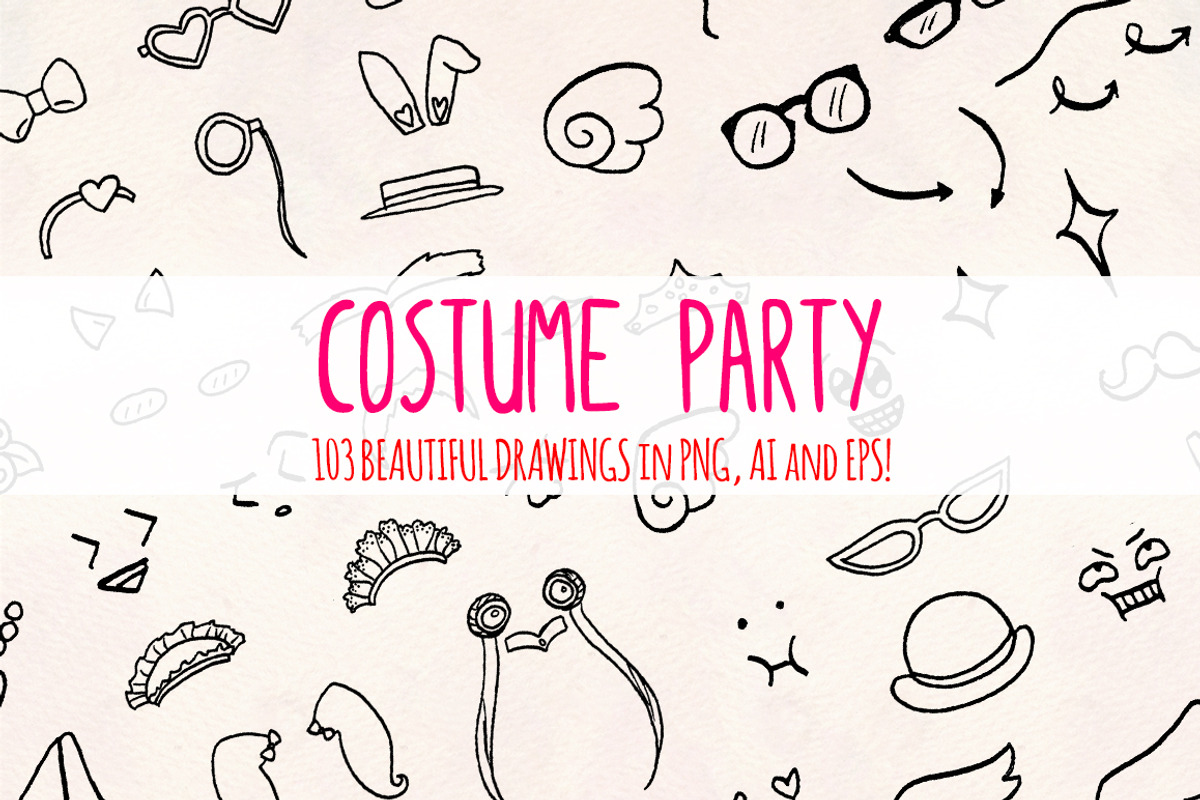 Costumes and Dress Up Vector Bundle, an Animal Illustration by Violet LeBeaux (Photo 2 of 3)