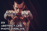 23 Abstract Line Photo Overlays