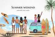 Watercolor travel bundle, summer set, a Person Illustration by LyubovZaytseva (Thumbnail 8 of 20)