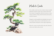 100 watercolour global tree clip art, a Seasonal Illustration by Poppy Lane Studio (Thumbnail 7 of 11)