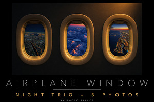 Airplane Window Photo Effect, a Social Media Template by DesignerCandies