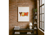 YUM! Food Letter Art Print | Playful, a Background Graphic by LaseredNinja (Thumbnail 6 of 7)