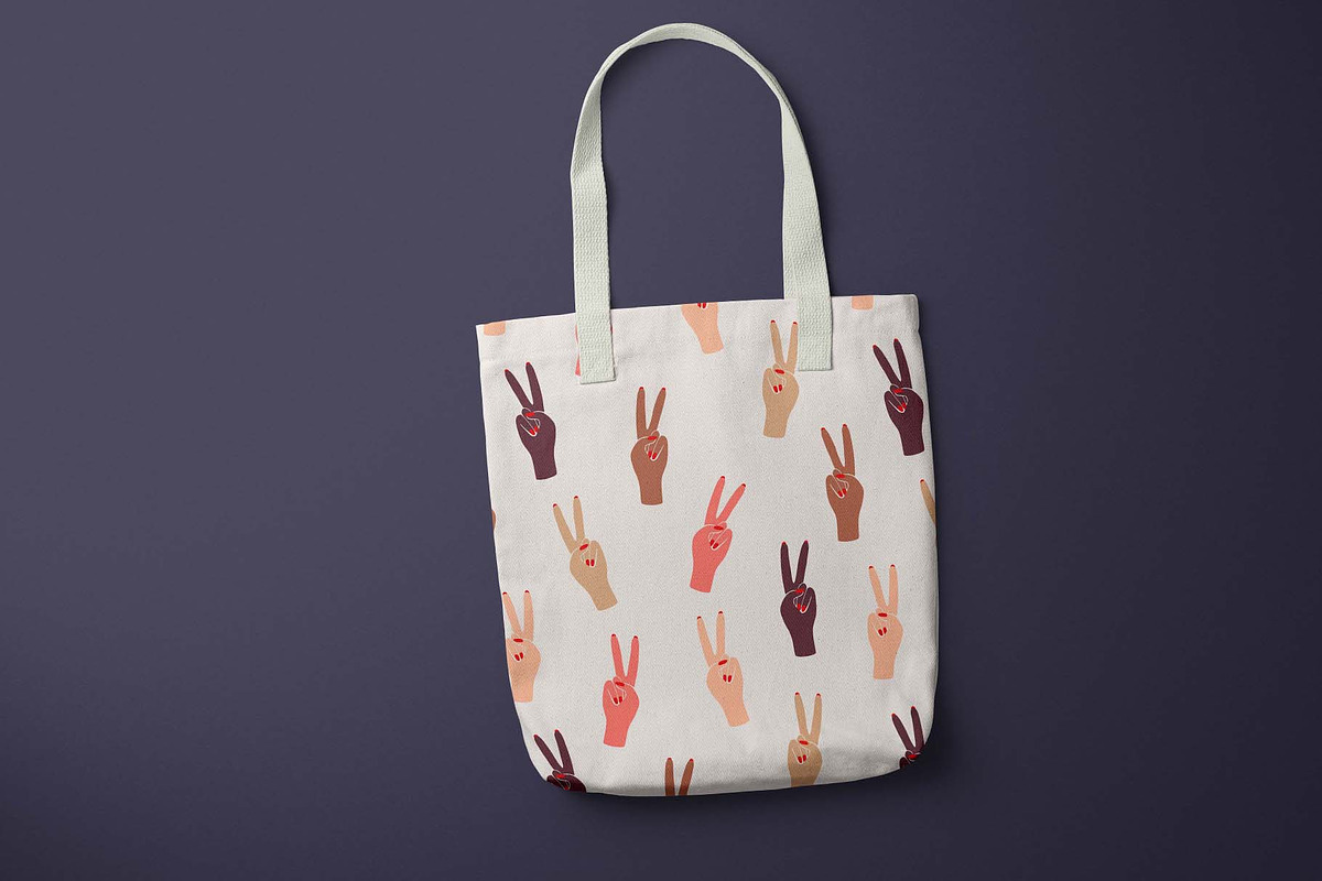Peace Hands Seamless Pattern, a Pattern Graphic by Irina Ostapenko (Photo 2 of 5)