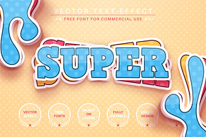 Super Sticker - Editable Text Effect