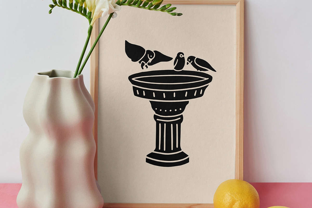 Tattoo Linocut Clipart Bundle, an Illustration by ClayStudio (Photo 3 of 8)