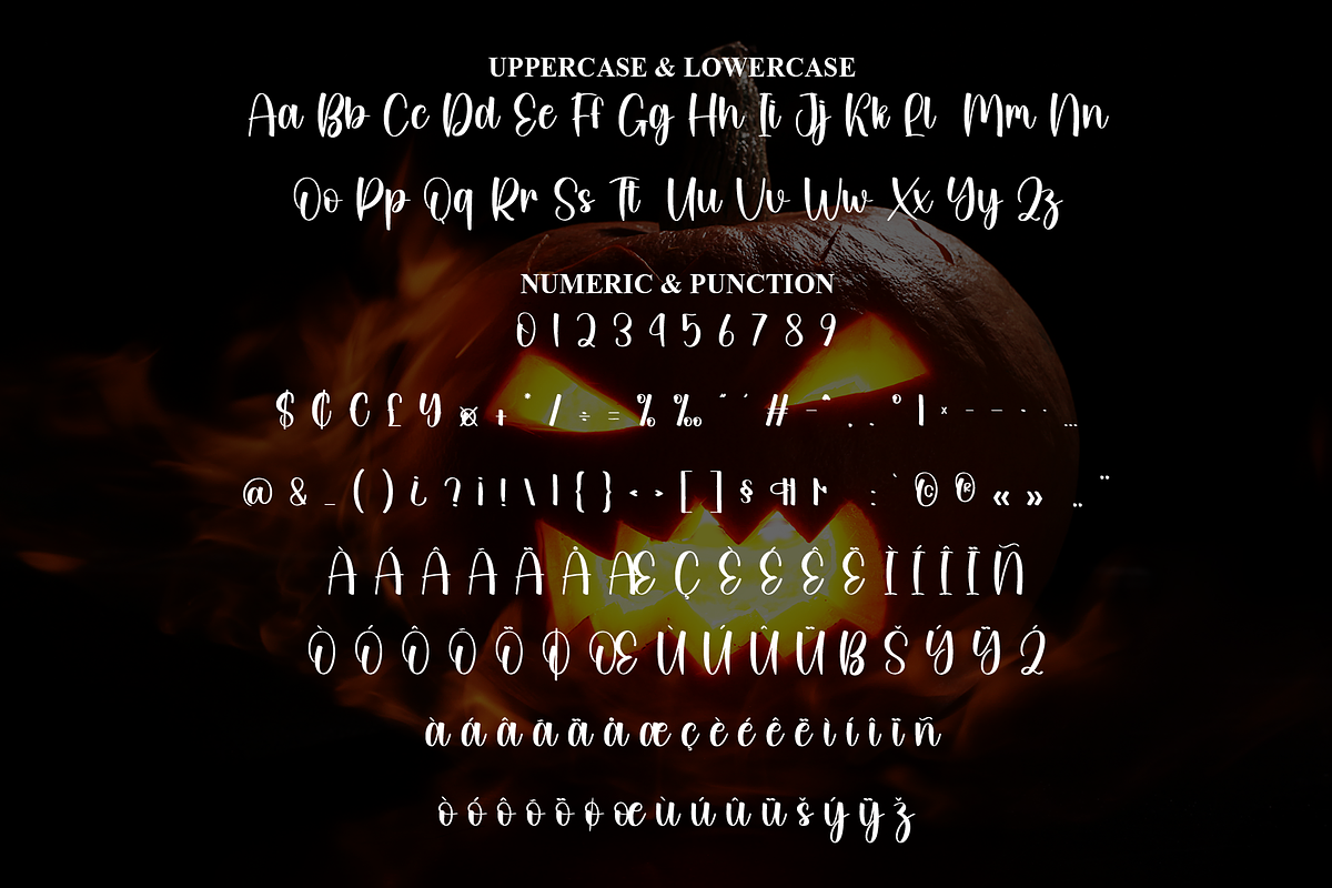 Spooky Pumpkin | Script Font, a Handwritten Font by Scratchones (Photo 7 of 9)