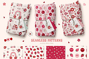Retro Groovy Valentines Day clipart, an Illustration by Cozy pattern shop (Thumbnail 5 of 9)