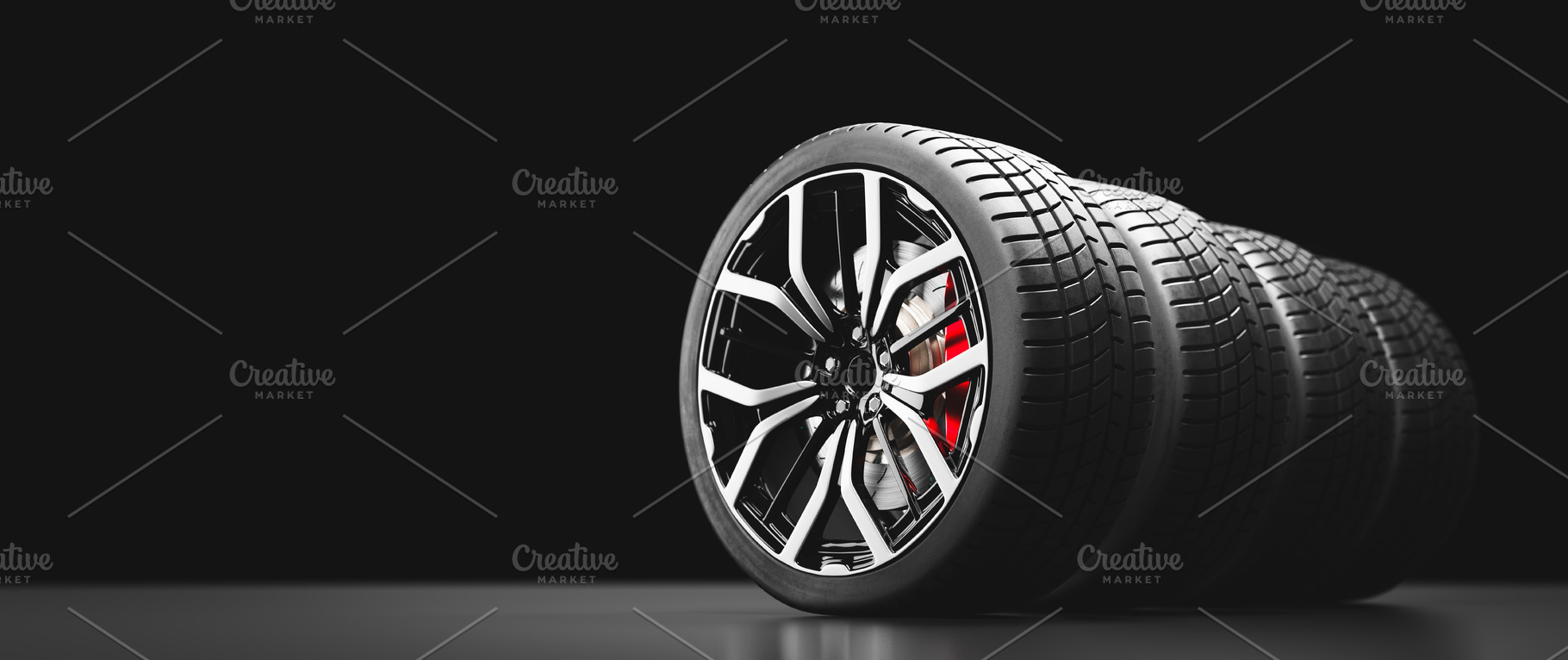 Wheels with modern alu rims., a Transportation Photo by Photocreo Michal Bednarek