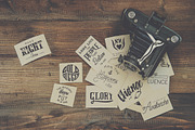 26 Vector Hand Lettering Stamps, an Object Graphic by Will Paterson Design Co. (Thumbnail 1 of 5)