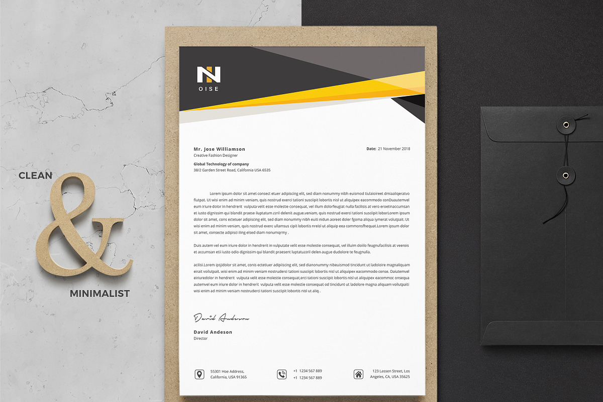 Modern Letterhead Word, a Stationery Template by ResumeDevisers (Photo 5 of 8)