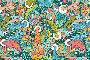Dinostronauts seamless pattern jpeg
