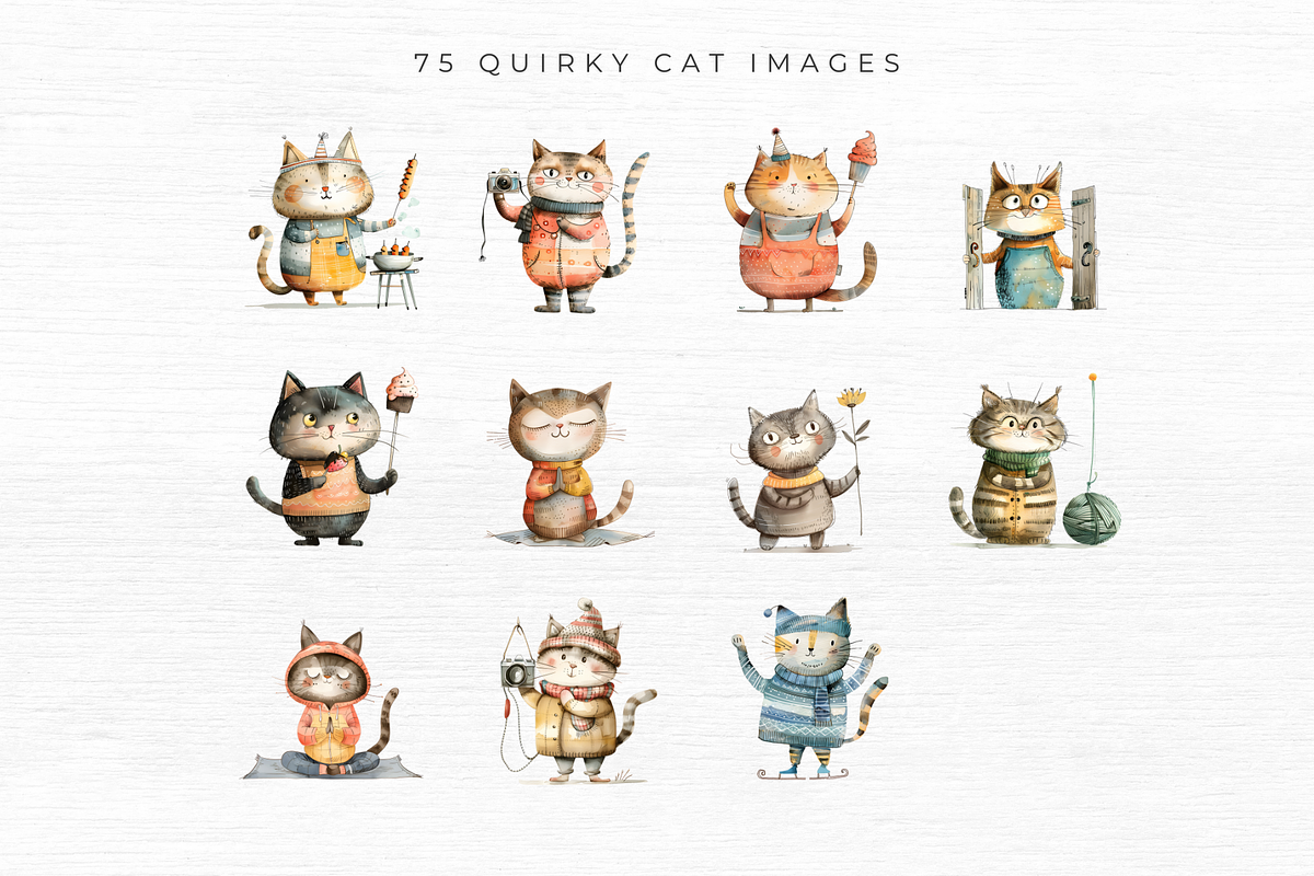 Quirky Cats Vol 2, an Animal Illustration by EllyandLima (Photo 9 of 10)