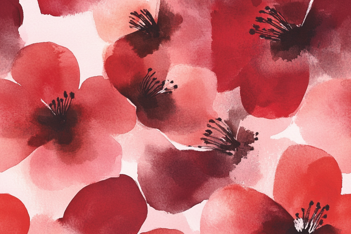 Maroon & Dusty Blooming Rose, a Background Graphic by Printable Treasure (Photo 7 of 7)