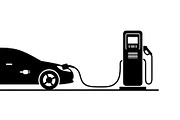 Electric Vehicle Charging Silhouette, a Graphic by musafir_fashion (Thumbnail 6 of 22)