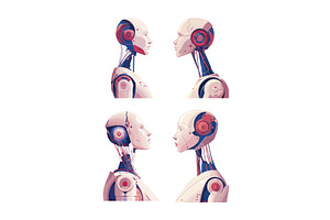 Android character portrait vector, an Object Illustration by Onyx