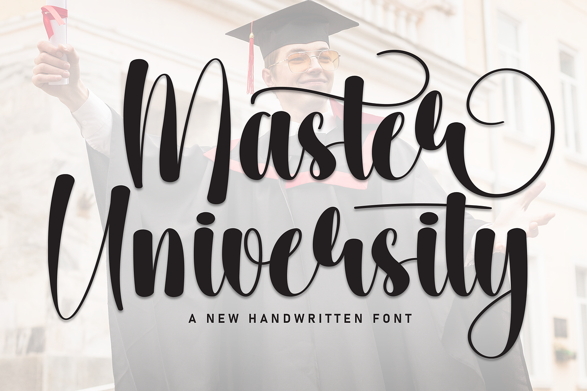 Master University | Script Font, a Handwritten Font by Scratchones (Photo 1 of 9)