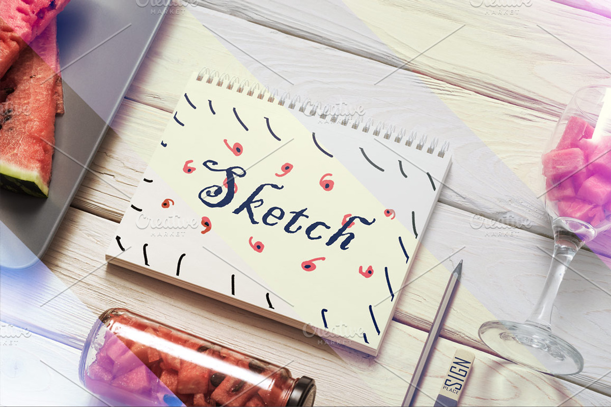 A5 Sketchbook Photo Mockup, a Books & Magazine Mockup by mockupgeek (Photo 3 of 3)