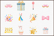 Happy New Year Party Clipart. Bundle, an Illustration by Sublimation Artist (Thumbnail 3 of 6)