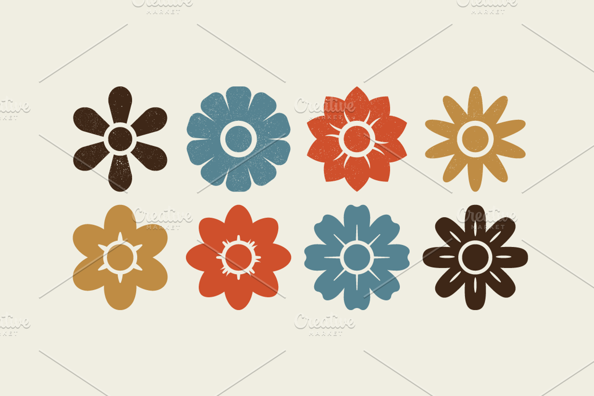 Vector Flower Shape Set, an Illustration by Artificial (Photo 1 of 2)