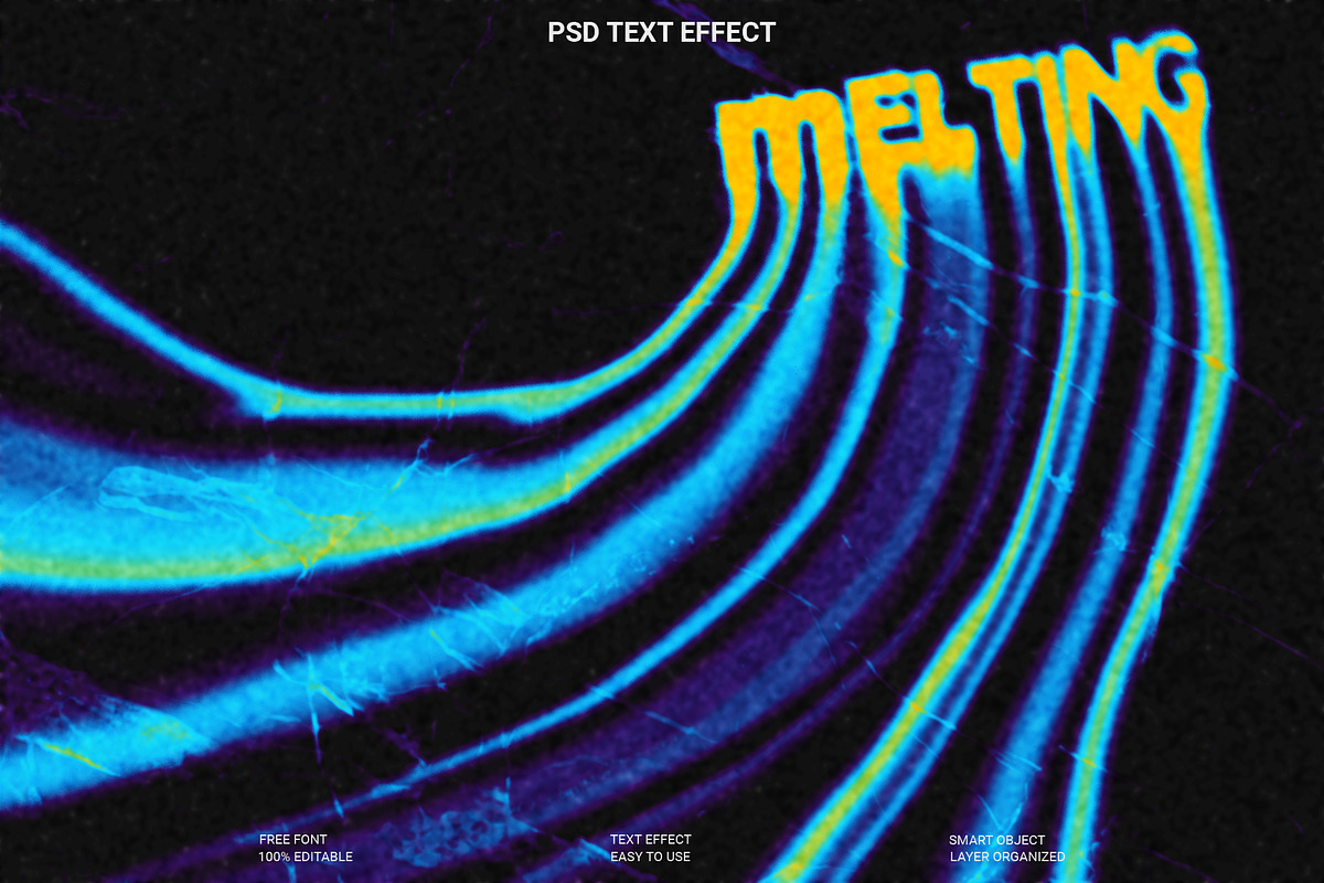 Melting Wave Text Effect PSD, a Layer Style Add-On by Imamul001