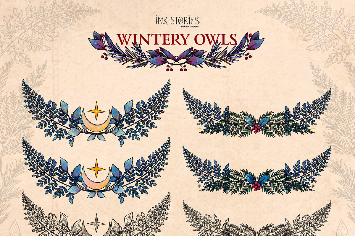 Wintery Owls, an Animal Illustration by Ink Stories (Photo 24 of 26)