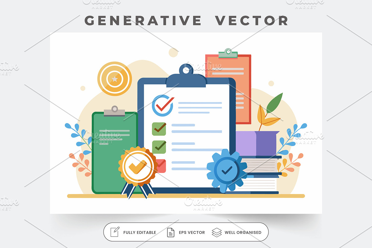 A customizable flat layout featuring, a Graphic by SouravDesign
