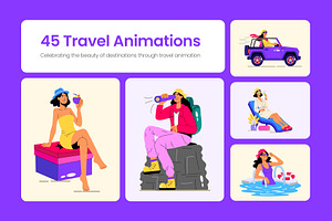 45 Animated Travel Illustrations