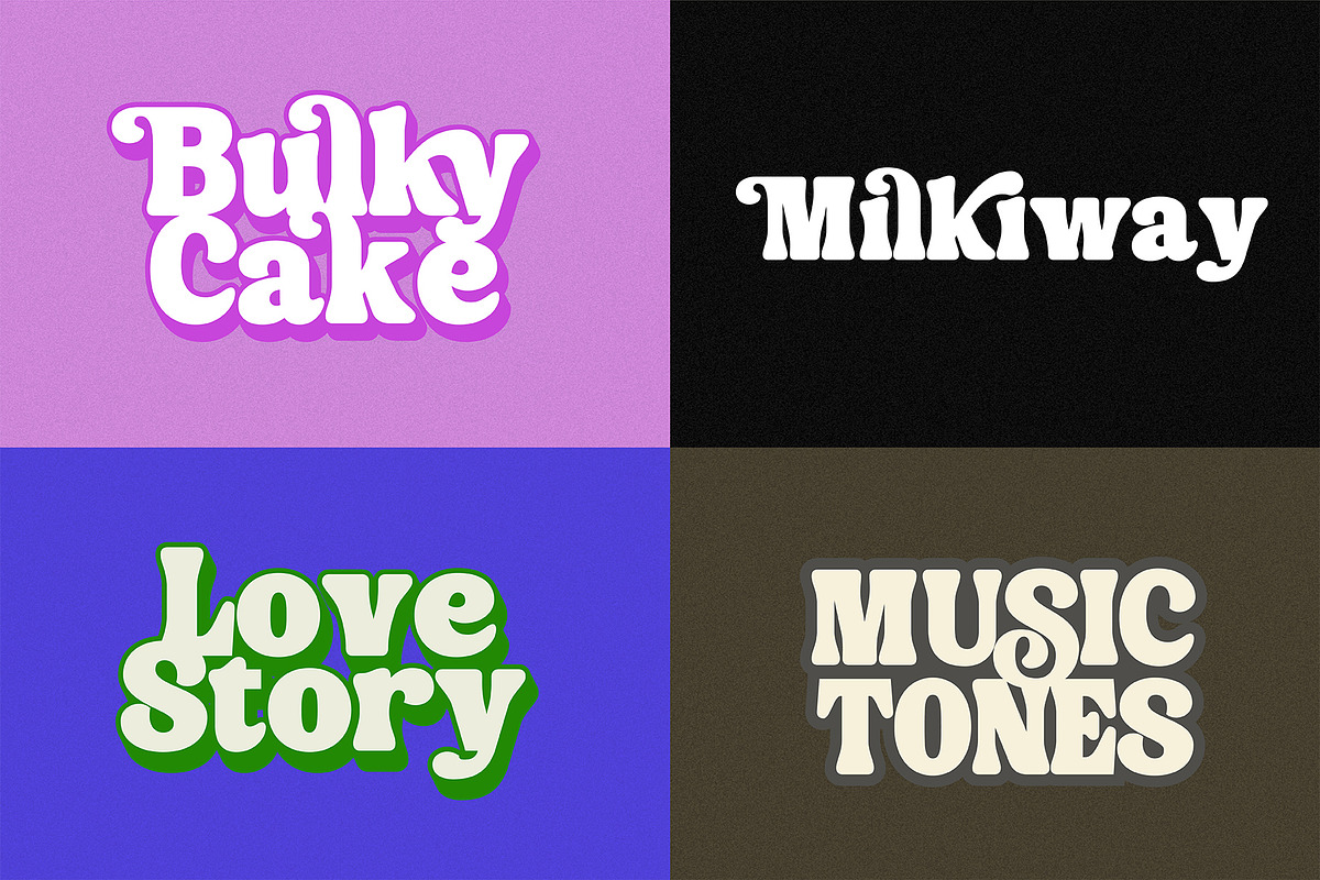 Silky Milky-Bold Retro Serif, a Serif Font by Violet Natural (Photo 2 of 12)