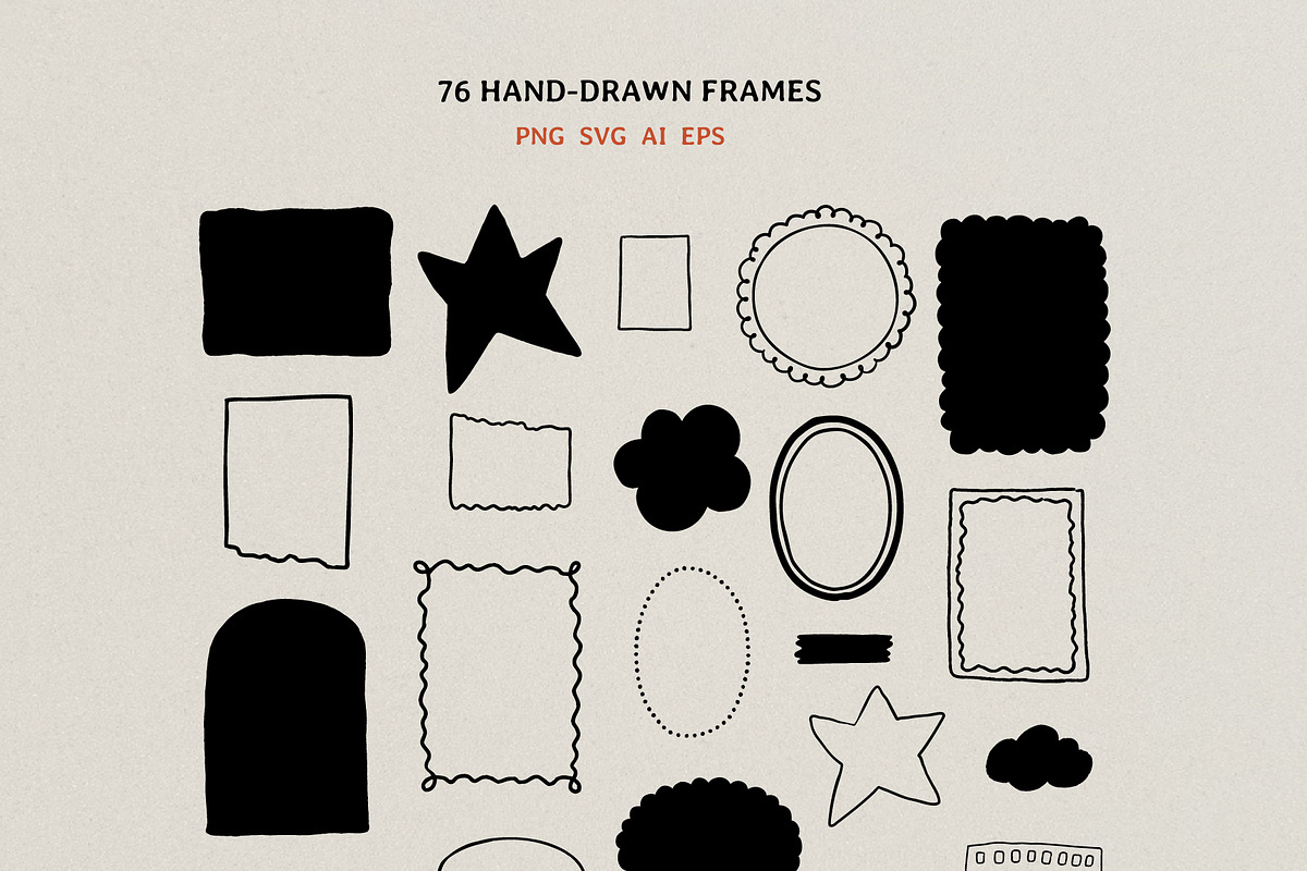 Doodle Frames & Tiny Elements, an Object Illustration by happpydesign (Photo 6 of 10)
