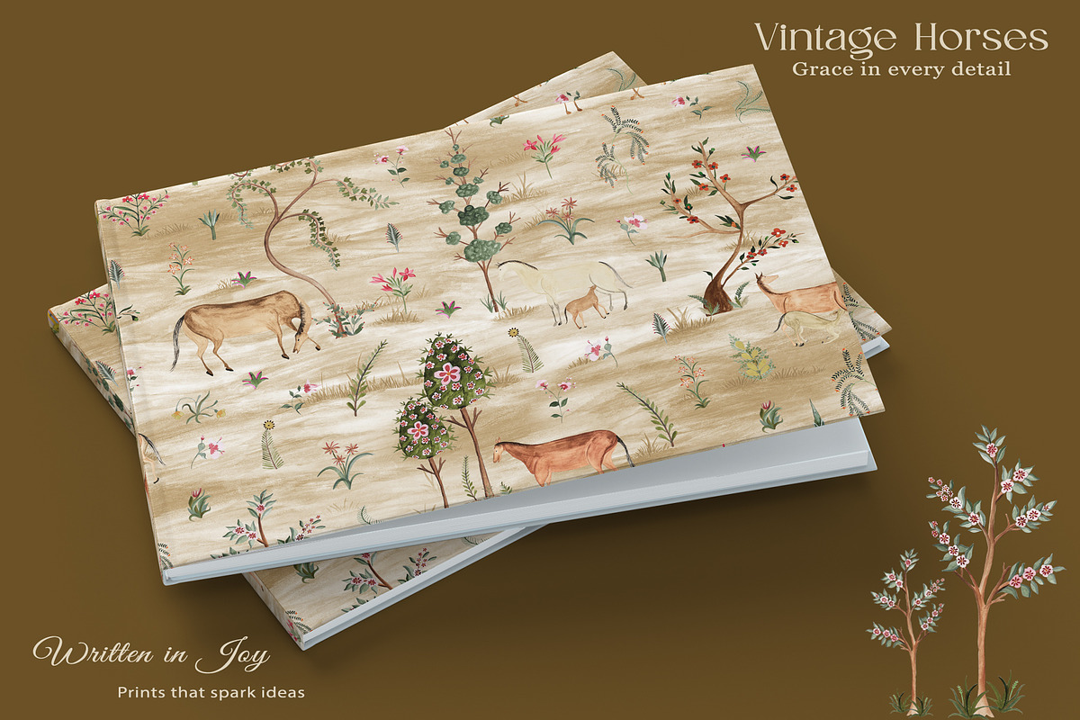 Vintage Horses Prints & Patterns, a Pattern Graphic by GND ART STUDIO (Photo 6 of 8)