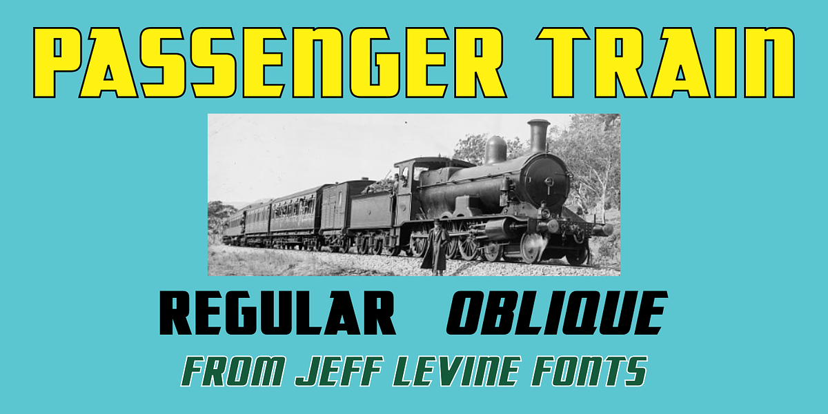 Passenger Train JNL, a Sans Serif Font by Jeff Levine Fonts (Photo 1 of 5)