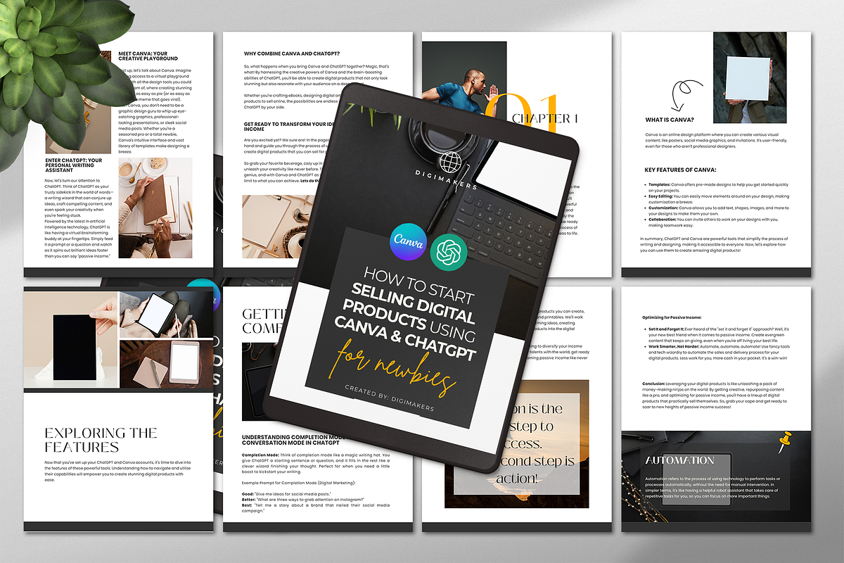 Sell Digital Products using Ai&Canva, a Social Media Template by Nina Shaw (Photo 7 of 9)